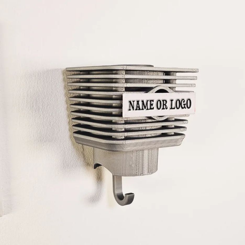 Personalized Engine Cylinder Key Holder Custom Wall Hook for Biker Gearheads Racer