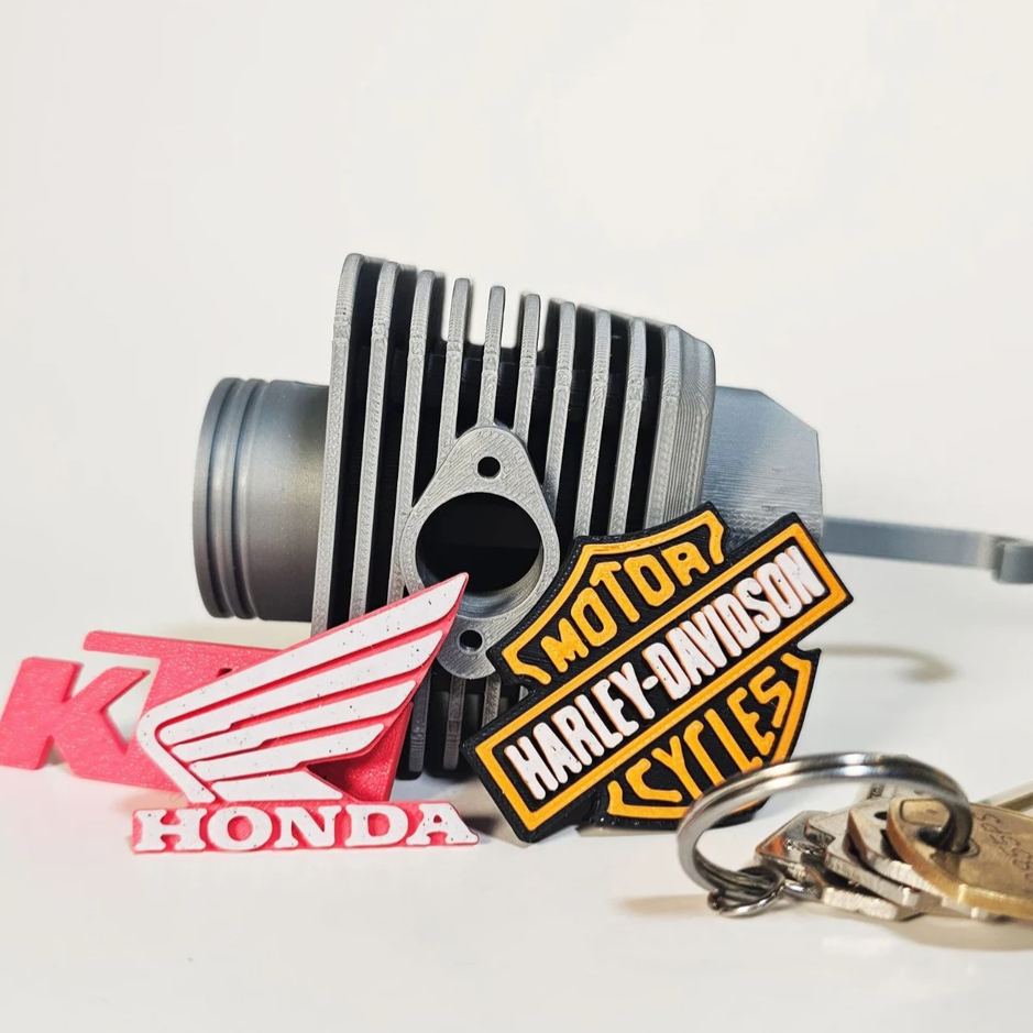 Personalized Engine Cylinder Key Holder Custom Wall Hook for Biker Gearheads Racer