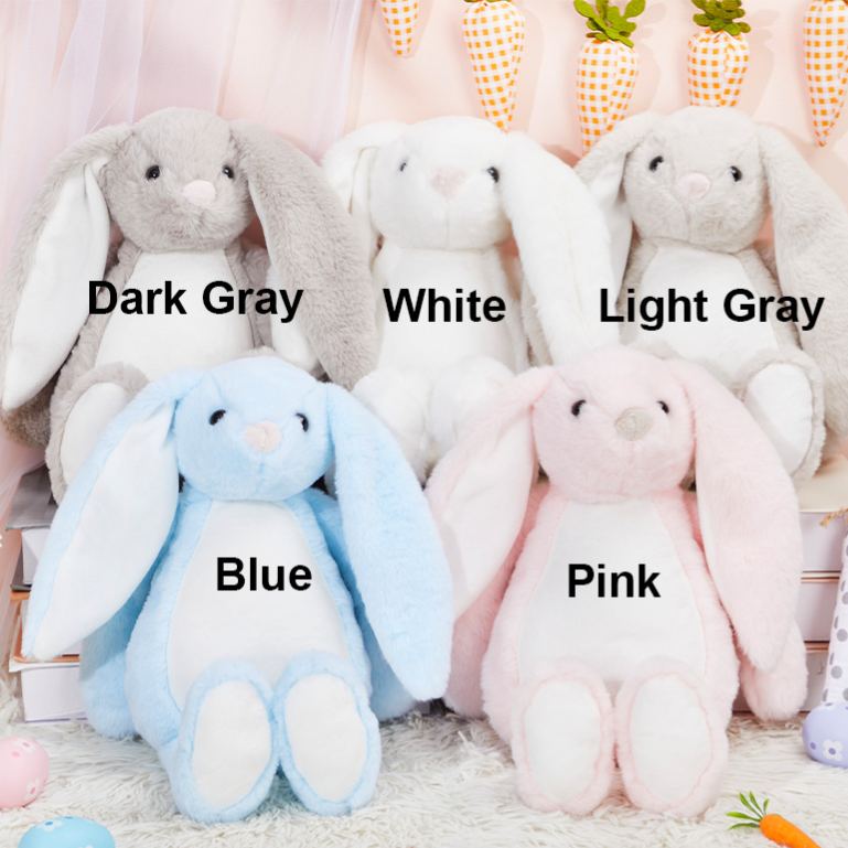 Personalized Racing Bunny Plush Custom Gift for Easter Valentine’s Day and Racing Fans