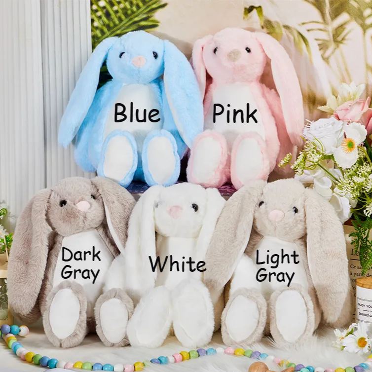 Personalized Racing Bunny Plush Custom Gift for Easter Valentine’s Day and Car Enthusiasts