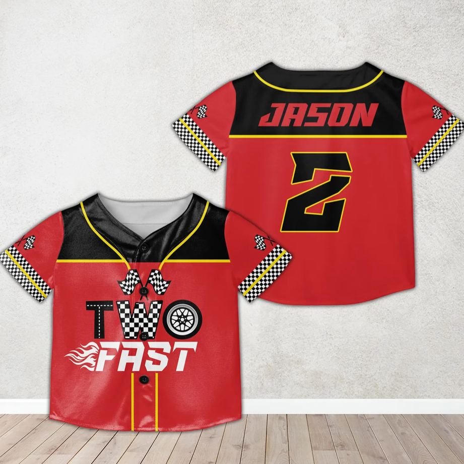 Personalized Racing Pit Crew Jersey  Custom Team Shirt with Name and Number