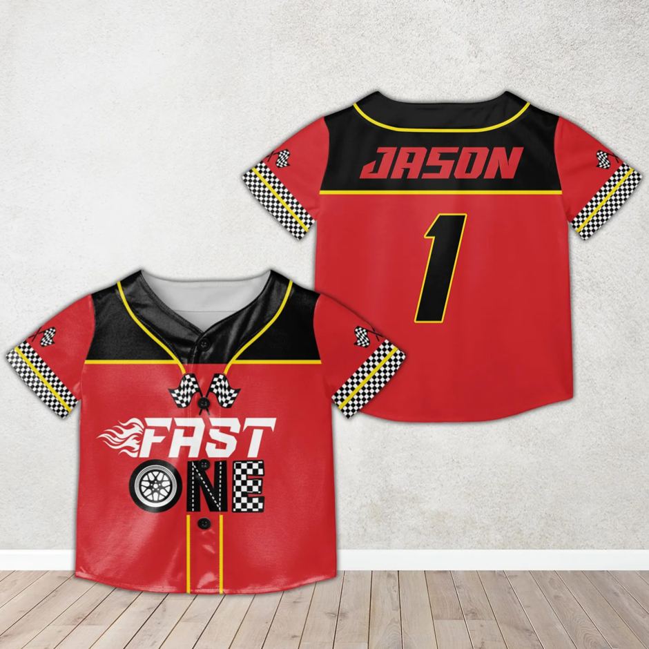 Personalized Racing Pit Crew Jersey  Custom Team Shirt with Name and Number