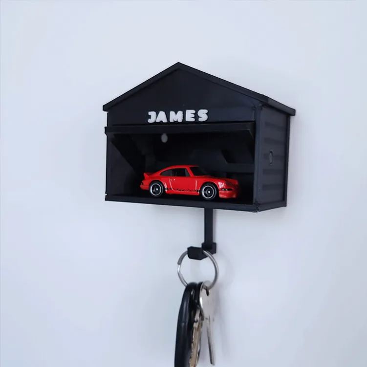Personalized Car Garage Key Holder Custom Name Key Hook Unique Gift for Racers and Car Lovers