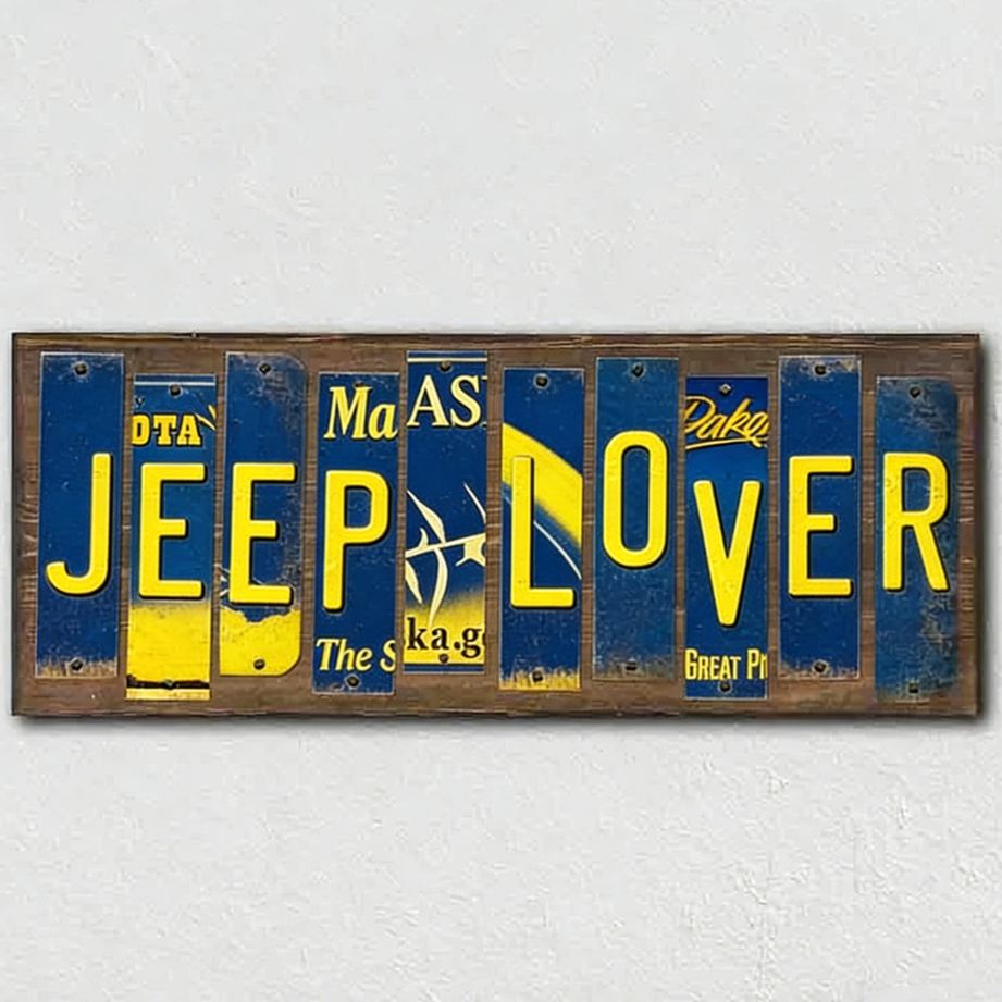 Personalized License Plate Wall Art Custom Gift for Jeep Lovers Car Enthusiasts