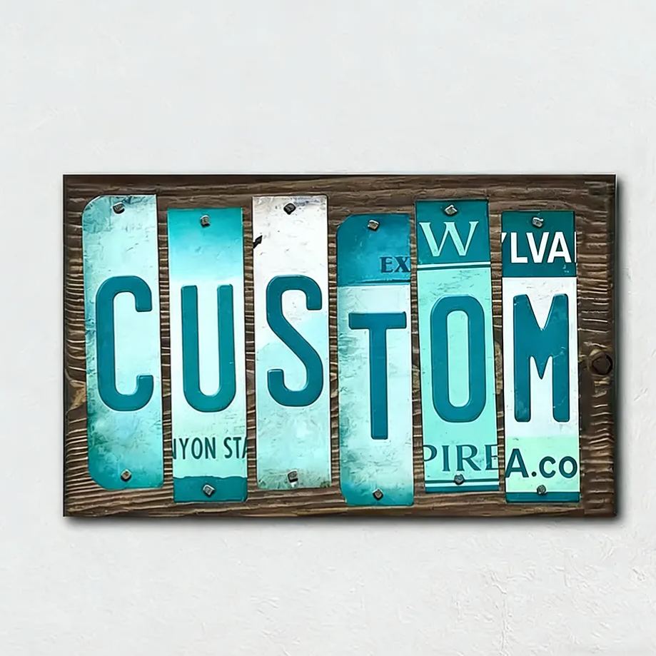 Personalized License Plate Wall Art Custom Gift for Car Enthusiasts