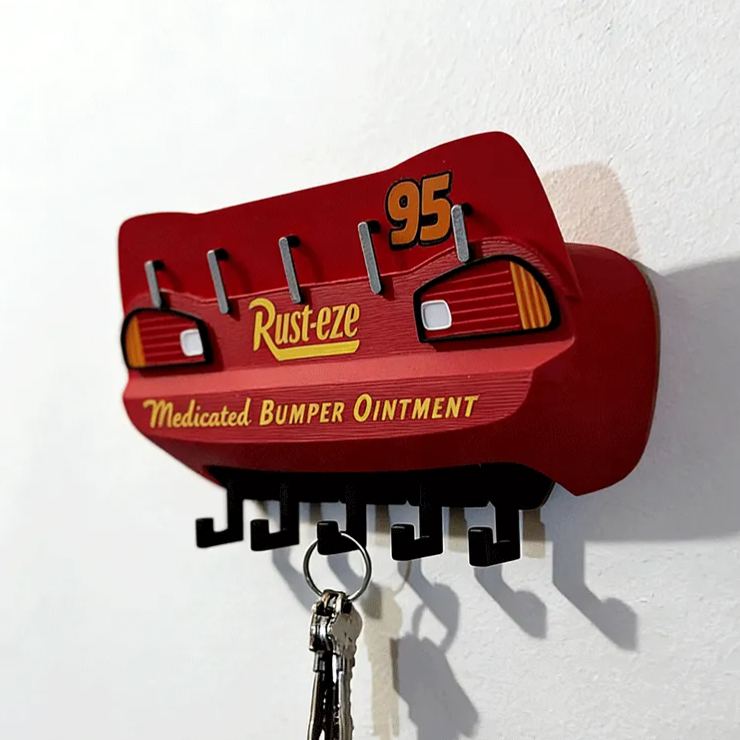 Personalized Lightning McQueen Key Holder Unique Gift for Racers and Racing Lovers