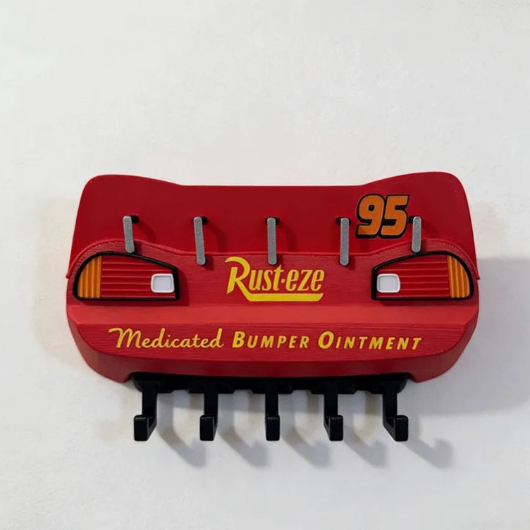 Personalized Lightning McQueen Key Holder Unique Gift for Racers and Racing Lovers