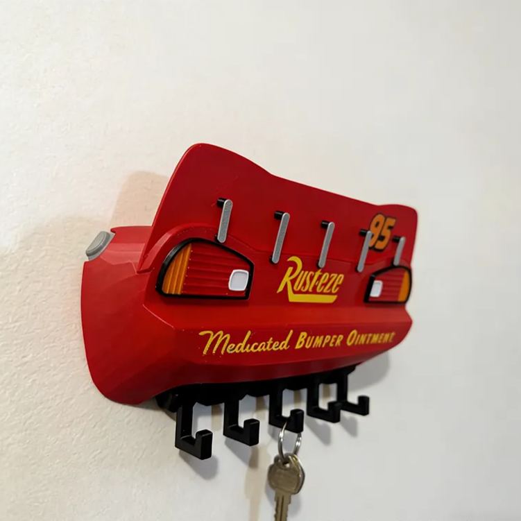 Personalized Lightning McQueen Key Holder Unique Gift for Racers and Racing Lovers