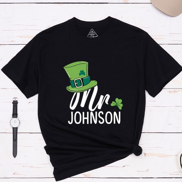 Personalized St. Patrick's Day Mr and Mrs Matching Classic T-Shirt 
