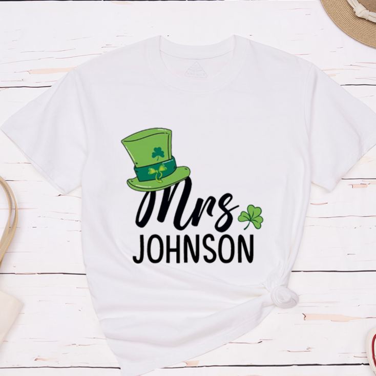Personalized St. Patrick's Day Mr and Mrs Matching Classic T-Shirt 