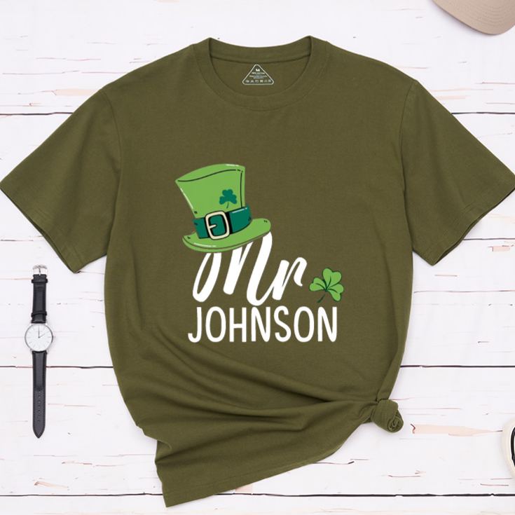 Personalized St. Patrick's Day Mr and Mrs Matching Classic T-Shirt 
