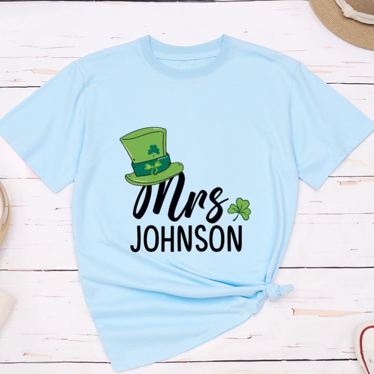 Personalized St. Patrick's Day Mr and Mrs Matching Classic T-Shirt 