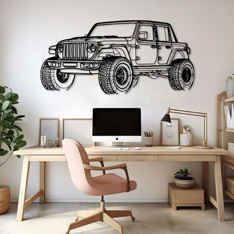 Personalized Car Gifts Custom Car Metal Wall Art Angle View Garage Sign Custom Vehicle Outline Decor for Car Lovers