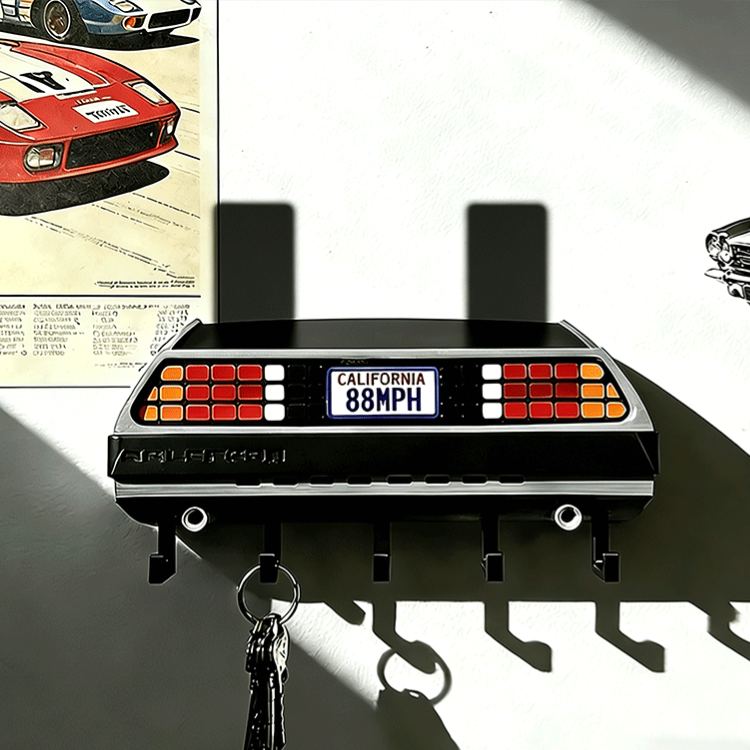Personalized Timeline Machine KeyHanger Custom License Plate KeyHanger Unique Gift