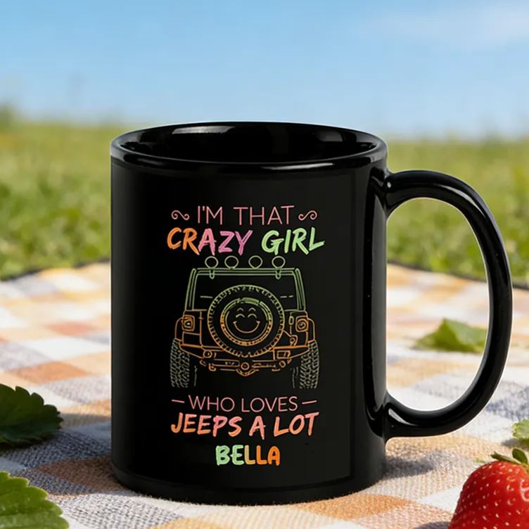 Personalized Colorful Off-Road Lover Mug Custom Name Gift for Racing Girls and Adventure Queens
