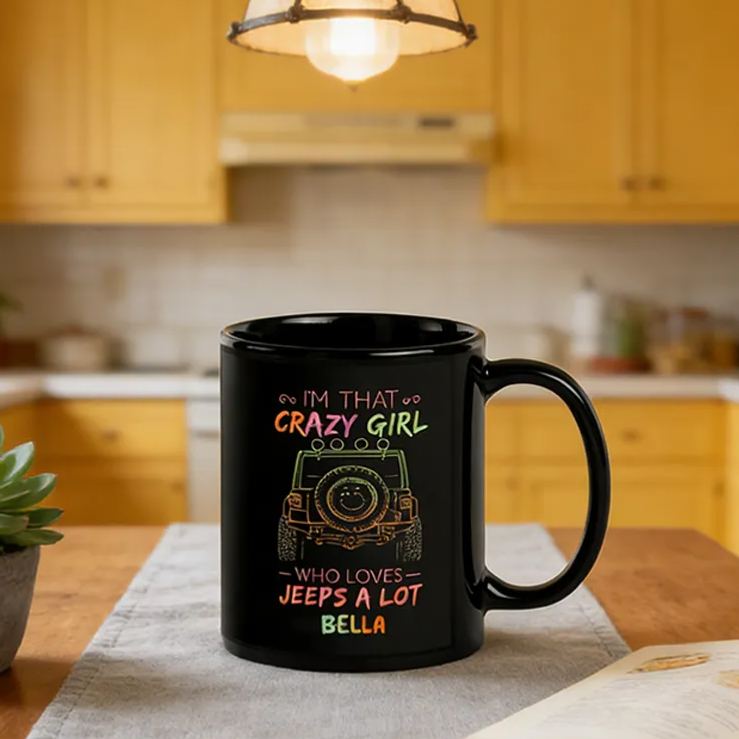 Personalized Colorful Off-Road Lover Mug Custom Name Gift for Racing Girls and Adventure Queens