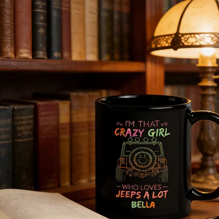 Personalized Colorful Off-Road Lover Mug Custom Name Gift for Racing Girls and Adventure Queens
