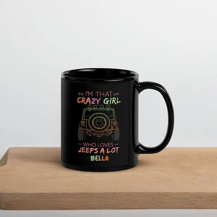 Personalized Colorful Off-Road Lover Mug Custom Name Gift for Racing Girls and Adventure Queens