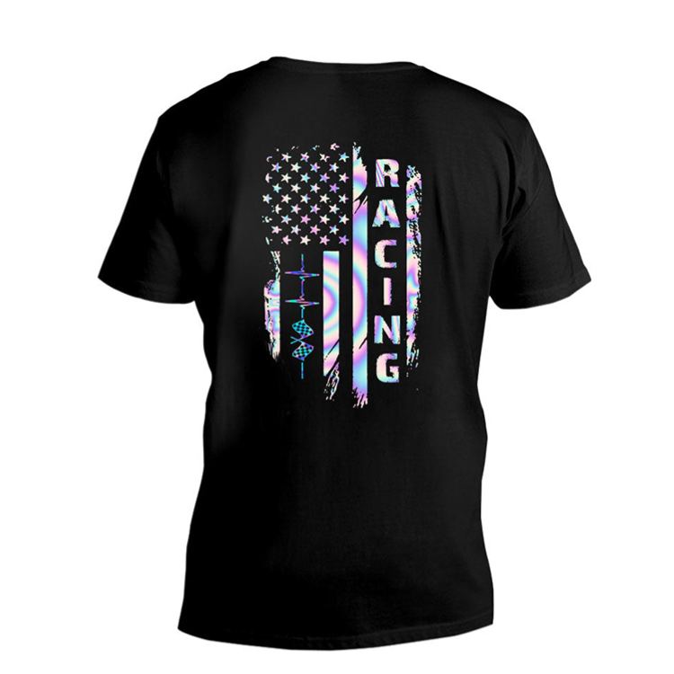 Personalized Racing Gifts Custom Name Love Racing T Shirt American Flag Race Car Shirt for Men Motorsport Lover Tee