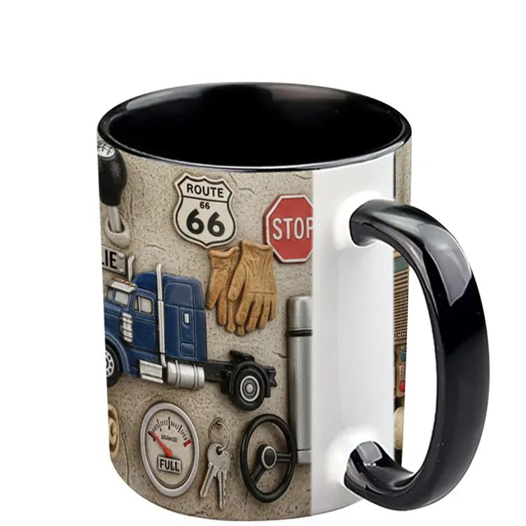 Personalized Trucker Accent Mug Best Truck Driver Custom Name Mug Unique Gift for Drivers