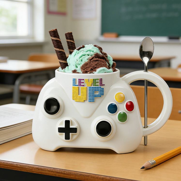 Personalized 3D Printed Game Controller Ice Cream Pint Holder game Ice Cream Lover Gifts 