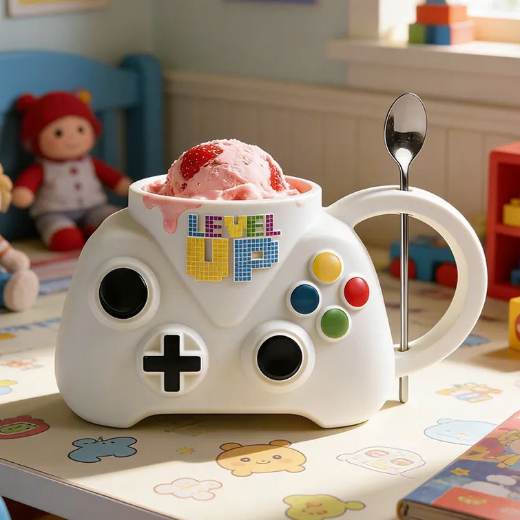 Personalized 3D Printed Game Controller Ice Cream Pint Holder game Ice Cream Lover Gifts 