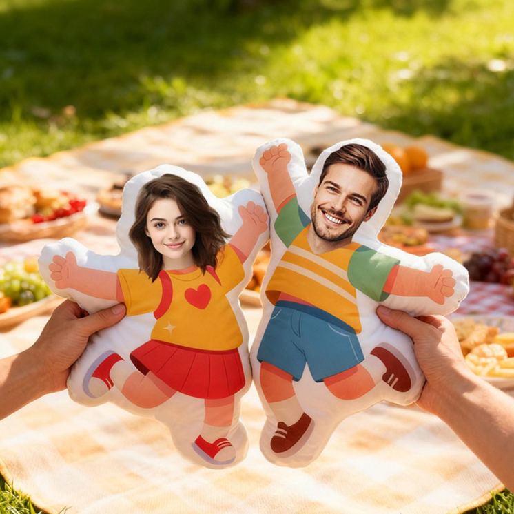 Personalized Funny Custom Face Photo Pillow for Couple for Girlfriend Boyfriend Valentine's Day Gift Christmas Gift for Husband Wife 