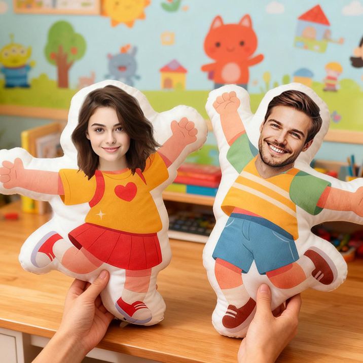 Personalized Funny Custom Face Photo Pillow for Couple for Girlfriend Boyfriend Valentine's Day Gift Christmas Gift for Husband Wife 