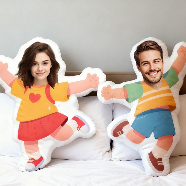 Personalized Funny Custom Face Photo Pillow for Couple for Girlfriend Boyfriend Valentine's Day Gift Christmas Gift for Husband Wife 