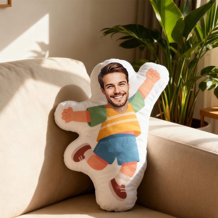 Personalized Funny Custom Face Photo Pillow for Couple for Girlfriend Boyfriend Valentine's Day Gift Christmas Gift for Husband Wife 