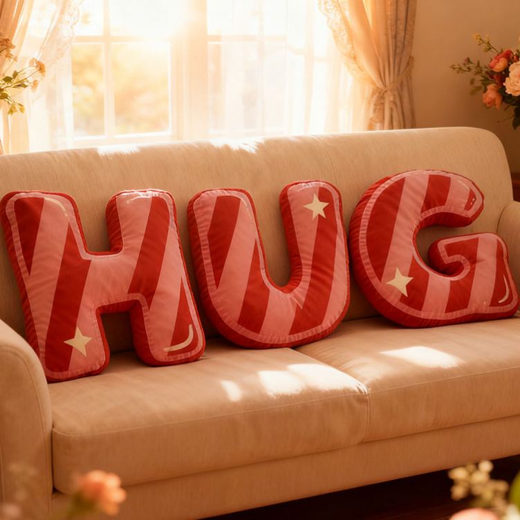 Personalized Girlfriend Initials Pillow Custom Couple Newlyweds Letter Cushion DIY Name Pillow First Christmas Pillow for Husband Wife Boyfriend