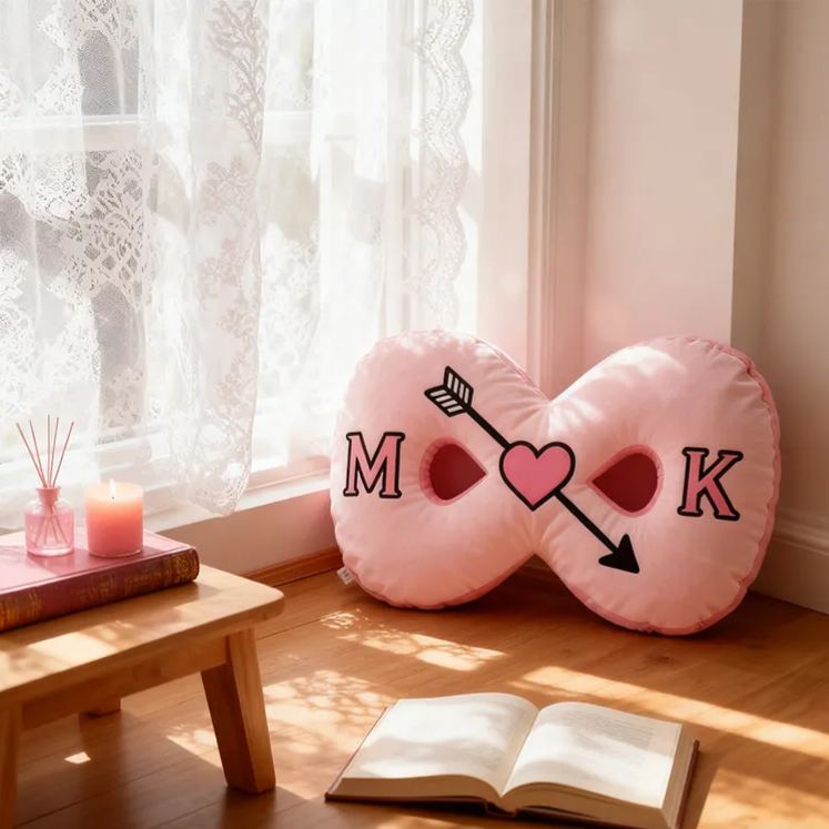 Personalized Infinity Love Pillow Couple Symbol of Endless Love Pillow Couple Christmas Gift Decor Anniversary Valentine's Gift Pillow