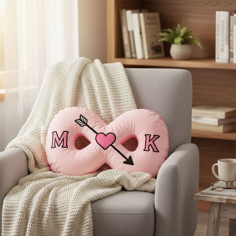 Personalized Infinity Love Pillow Couple Symbol of Endless Love Pillow Couple Christmas Gift Decor Anniversary Valentine's Gift Pillow