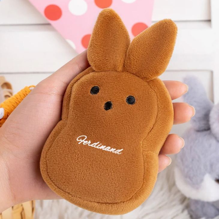 Personalized Macaron Color Cute Bunny Plush Coin Purse Wallet with Name Easter Basket Stuffers Birthday Gift for Kids