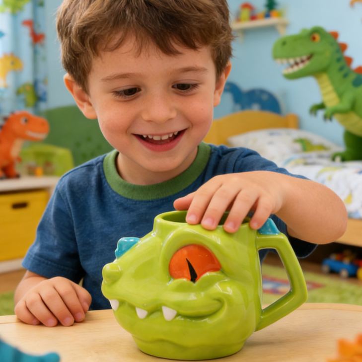 3D Adorable Dragon Style Cartoon Cup for Boys and Girls Birthday Gift Mug