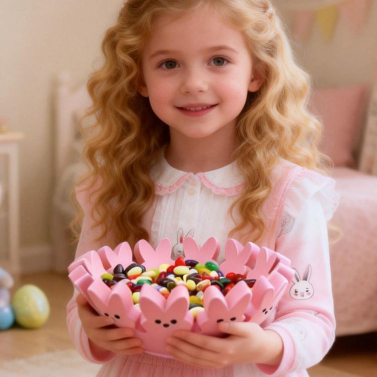 Lovely Bunny Themed Home Decoration Candy Holder Bunny Bowl 3D Printing