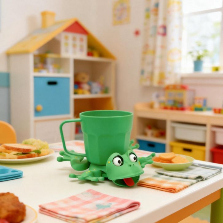 Cartoon Frog Figure Creative Desk Decoration Cup Holder 3d Printing