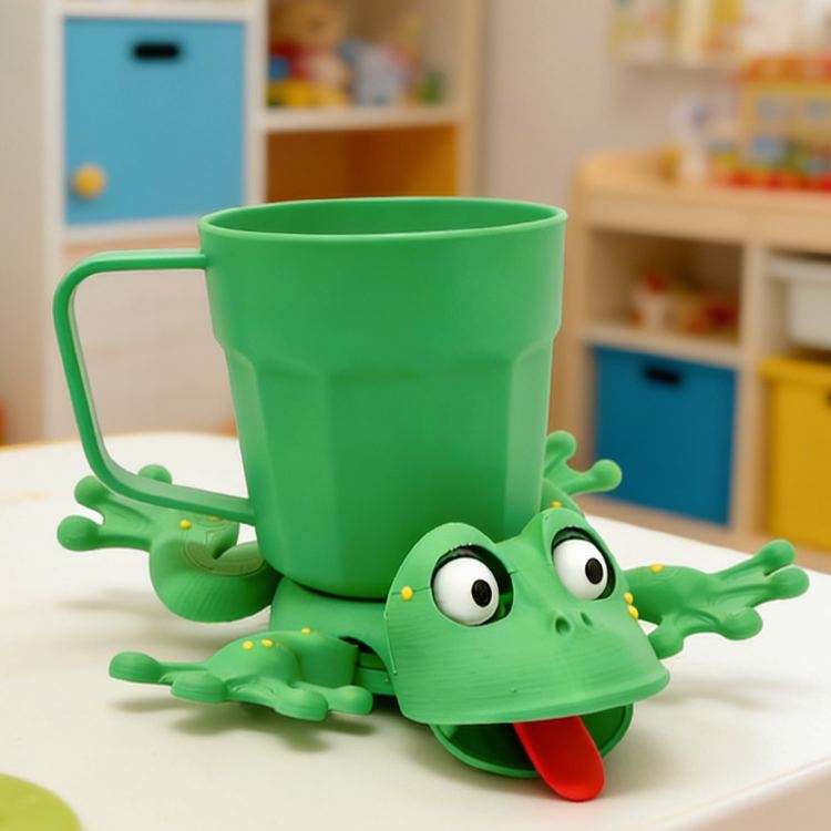 Cartoon Frog Figure Creative Desk Decoration Cup Holder 3d Printing