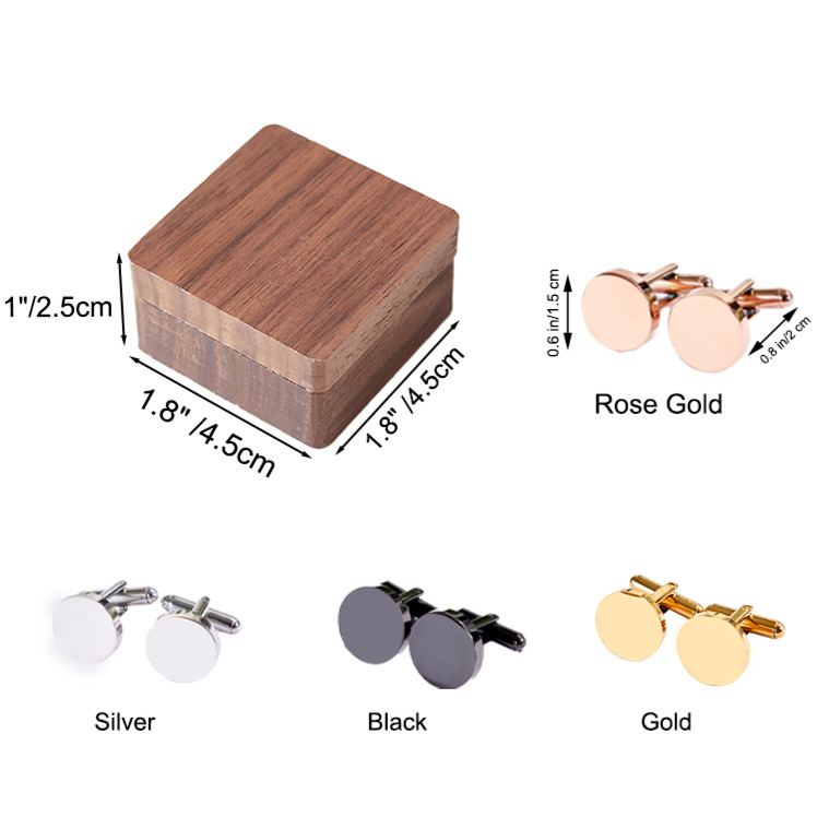 Personalized Wooden Cufflink Box Set Groomsman Proposal Cufflinks Box Set with Cuff Link Elegant Wedding Party Favors Cufflinks for Men Best Man Gift