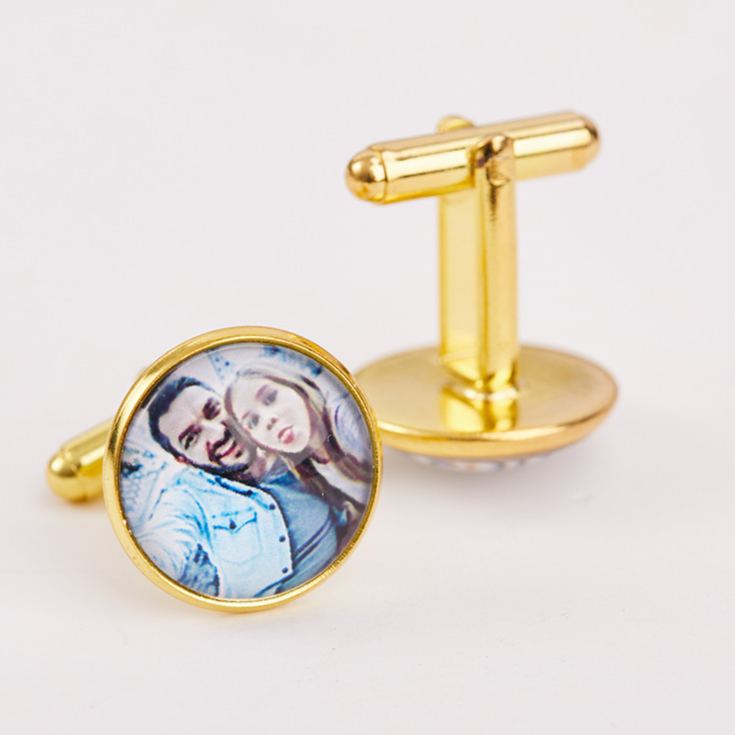 Personalized Photo and Message Cufflinks Custom Groom Groomsmen Wedding Cufflinks Photo Cufflinks for Husband Valentine Gift for Him