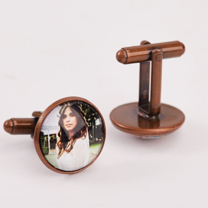 Personalized Photo and Message Cufflinks Custom Groom Groomsmen Wedding Cufflinks Photo Cufflinks for Husband Valentine Gift for Him