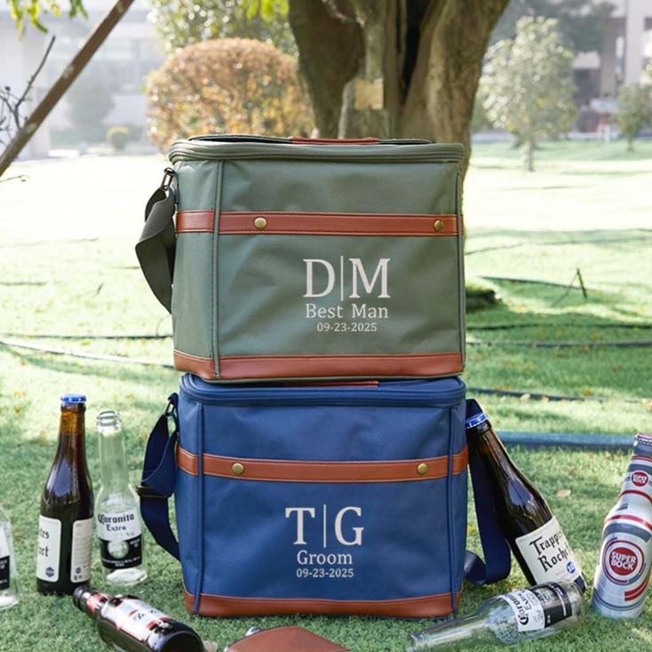 Personalized Groomsman Cooler Bag Men’s Beer Can Cooler Bag Embroidery Cooler Bag with Name Groomsman Bachelor Favors Cooler Bag Men’s Gift Bag