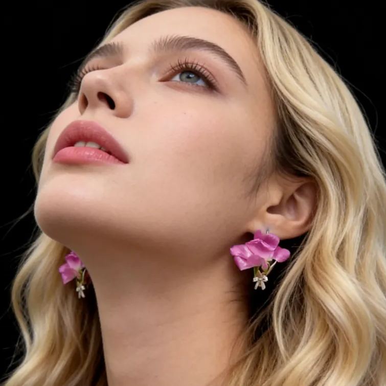 Personalized Floral Design Earrings Refreshing Vibe Unique Gift Choice Fresh Atmosphere Accessories for Her