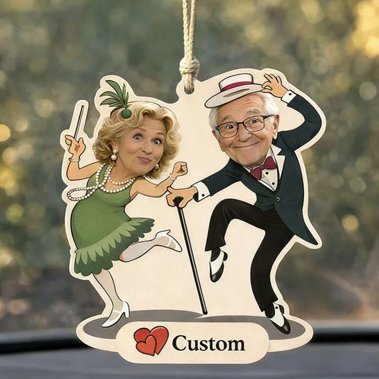 Personalized Dancing Couple Custom Photo Car Fragrance Ornament Perfect Romantic Holiday Gift Choice Custom Photo Scented Decor for Partners