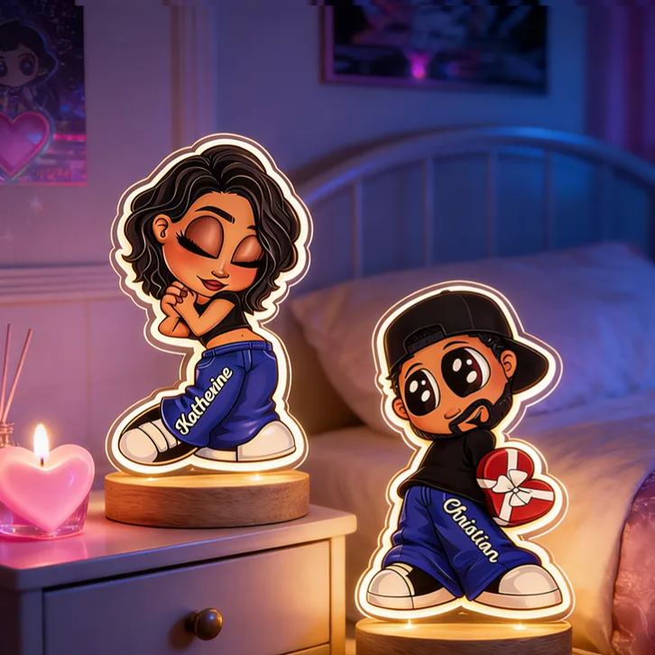 Personalized Heartfelt Glowing Anime Style Custom Photo Table Lamp Perfect Romantic Holiday Gift Choice Custom Photo Night Light for Partners