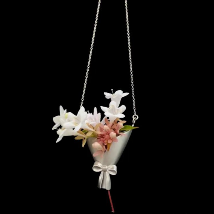 Personalized Customizable Floral Necklace Refreshing Vibe Unique Gift Choice DIY Flower Bouquet Pendant for Her