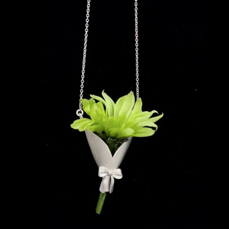 Personalized Customizable Floral Necklace Refreshing Vibe Unique Gift Choice DIY Flower Bouquet Pendant for Her