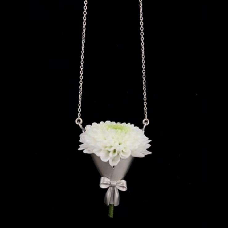 Personalized Customizable Floral Necklace Refreshing Vibe Unique Gift Choice DIY Flower Bouquet Pendant for Her