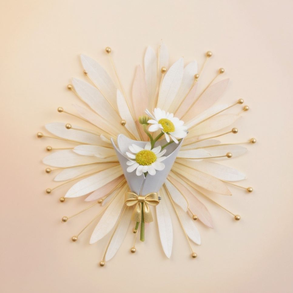 Personalized Customizable Floral Brooch Refreshing Vibe Unique Gift Choice DIY Flower Bouquet Fashion Accessory for Her