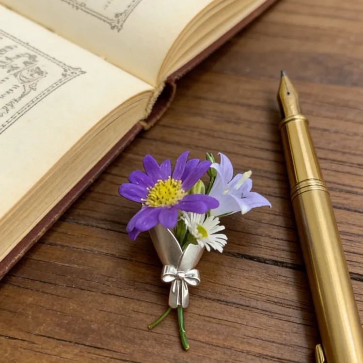 Personalized Customizable Floral Brooch Refreshing Vibe Unique Gift Choice DIY Flower Bouquet Fashion Accessory for Her